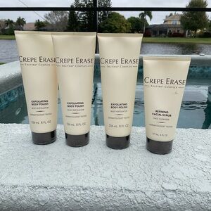 Crepe Erase Exfoliating Body Polish and Facial Scrub Set